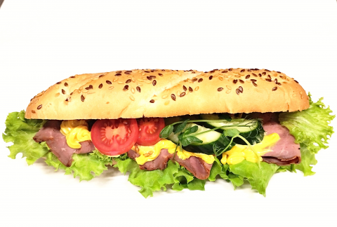 Bild på Fröbaguette Rostbiff och mangoraja 